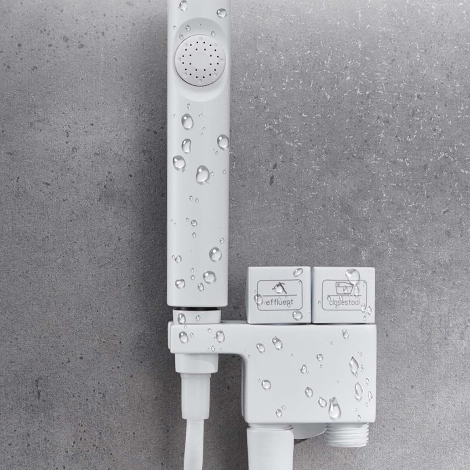 Bidet Sprayer for Toilet Piano Keys Bidet Sprayer Adjustable Handheld Bidet Sprayer for Toilet Nail-Free Design Hand Held Bidet Sprayer One in Two Out Double Switch Jet Spray