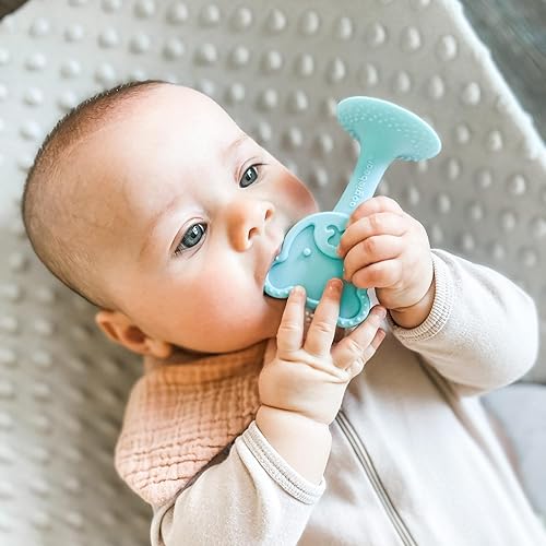 Miniatura 6 de oogiebear Cepillo de dientes de entrenamiento para niños pequeños - Enseña a cepillar dientes independientes de silicona - Cepillo de dientes para