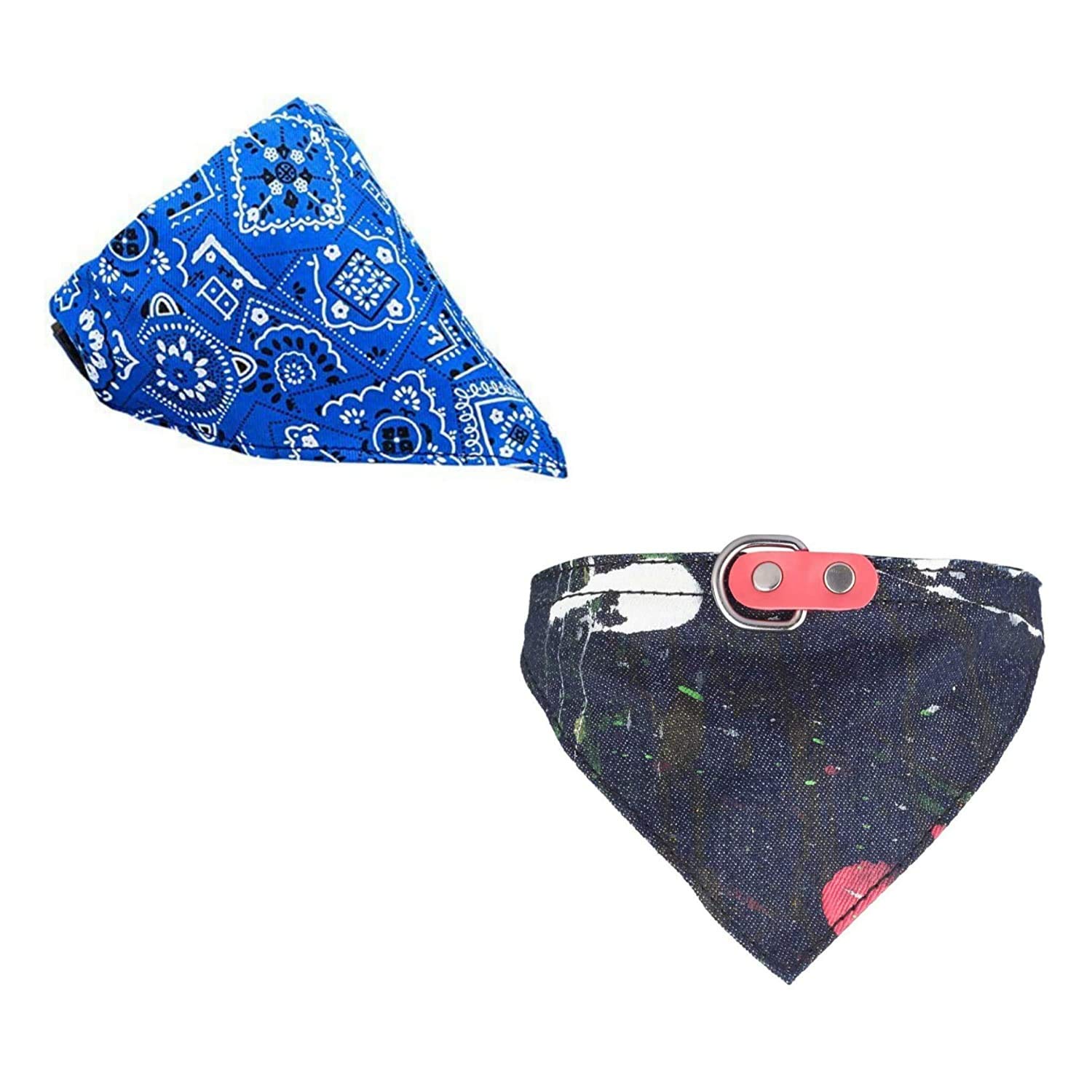 Pet Guard Combo Pack Neck Scarfs Bandana Collar Cat Pet Adjustable Neckerchief & Denim Bandana for Dog/Puppies/Kitten/Cats (Assorted - Denim) (B08V7P9FF6) Amazon Price History, Amazon Price Tracker