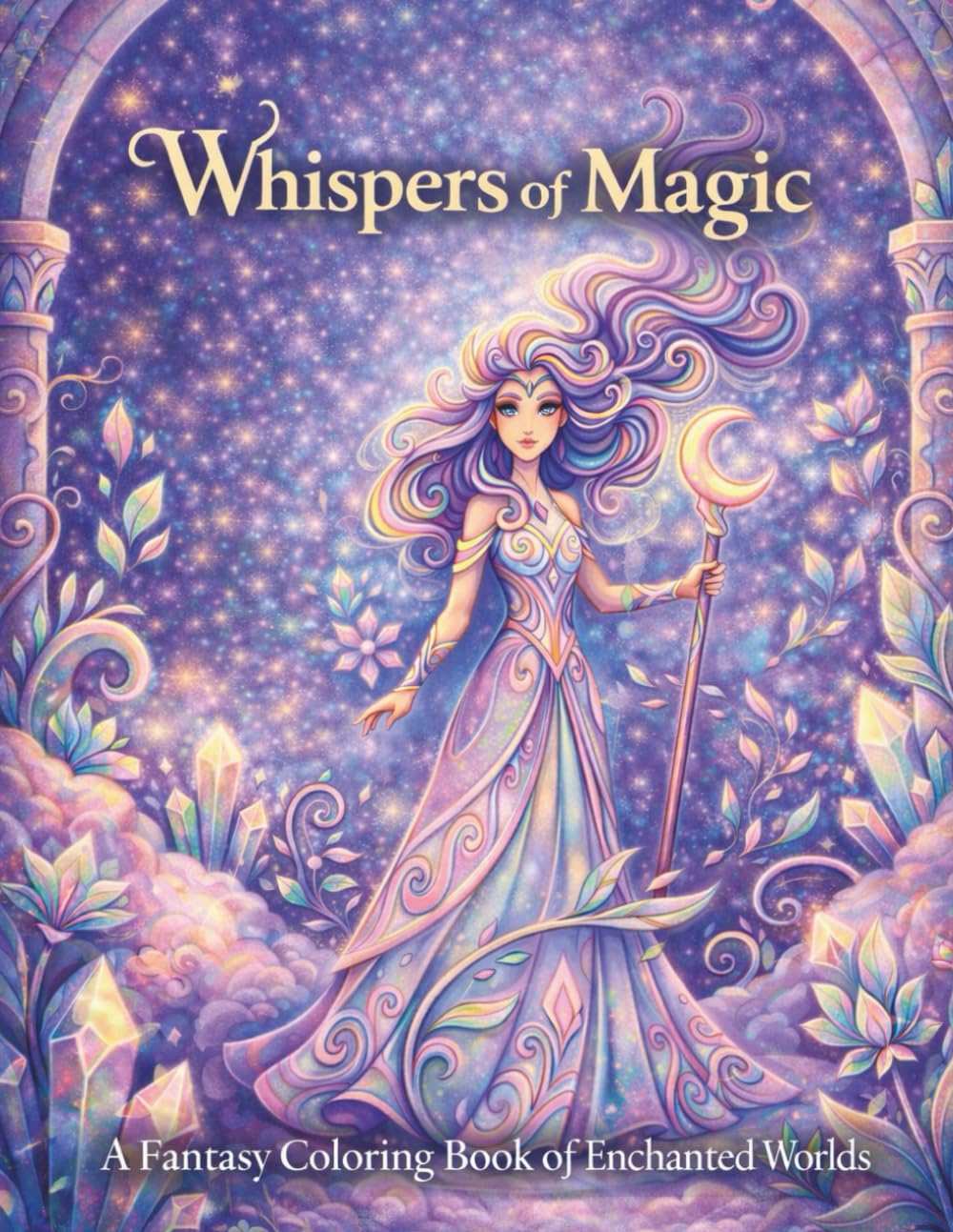 Whispers of Magic: A Fantasy Coloring Book of Enchanted Worlds