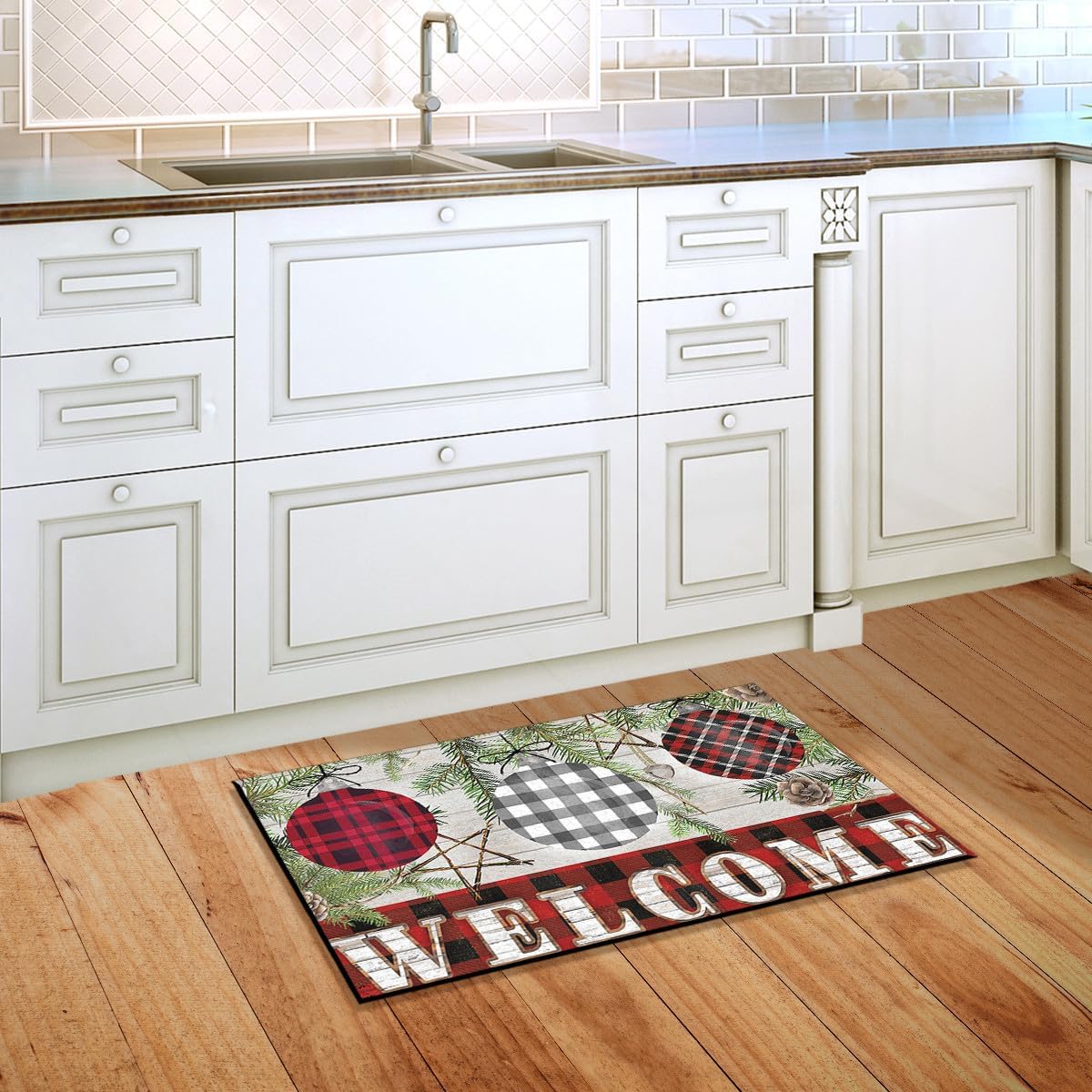 Briarwood Lane Patterned Ornaments Christmas Doormat