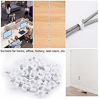 Vista 7 de 500pcs Cable Clips with Steel Nail in Cable Clips White 4mm 5mm 6mm 8mm 10mm Cable Wire Clips Cable Wall Clip Wire Staples Cord Clips for Wall