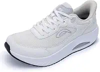 Sapatos masculinos com bico largo | Tênis de caminhada com suporte de arco | Sapatos ortopédicos para joanetes, fascite plantar, ficar em pé o dia todo, Cinza branco - B, 10.5 Wide
