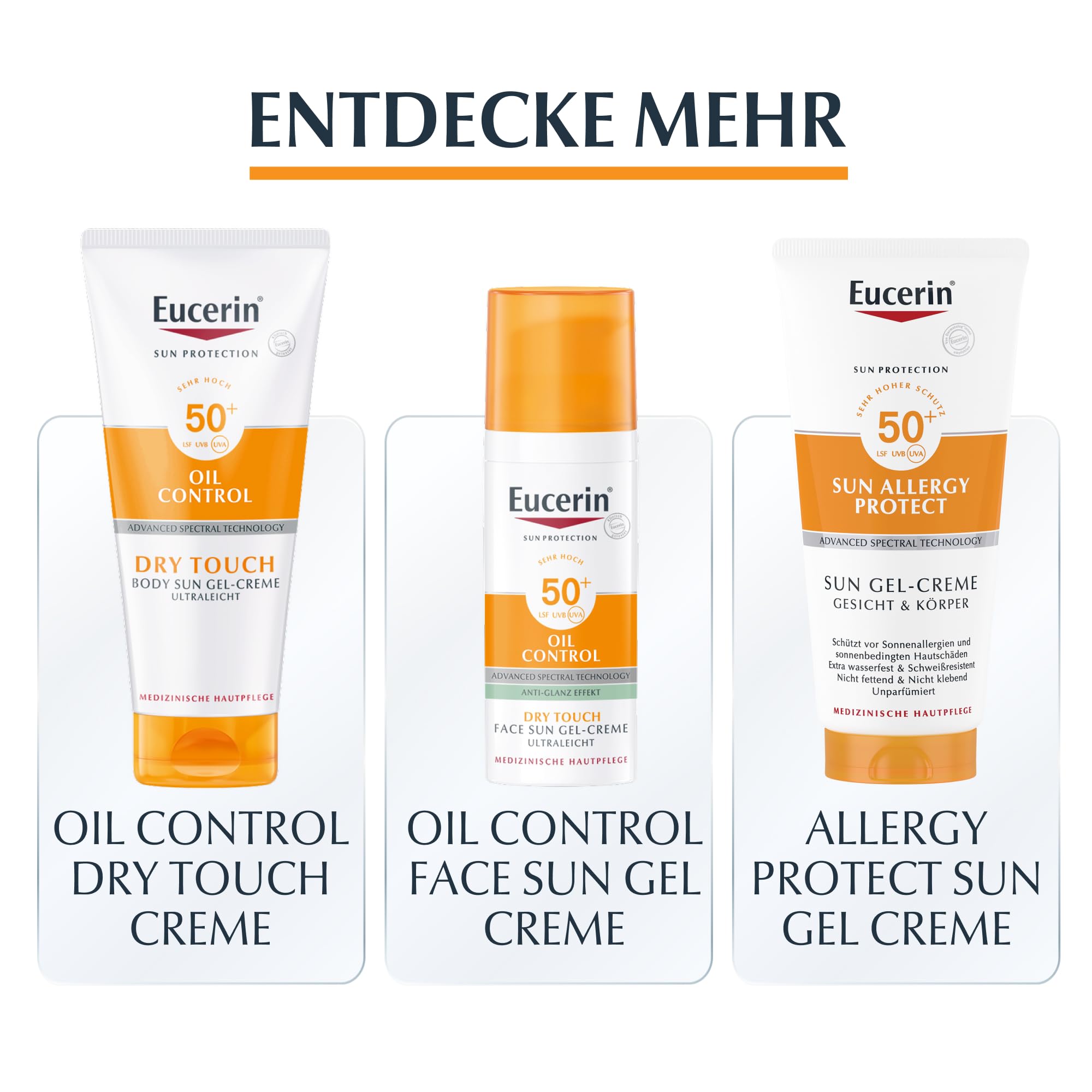 Eucerin After Sun Sensitive Relief Gel-Creme 200 ml, After-Sun-Pflege für Körper und Gesicht, Feuchtigkeitscreme mit leichter Textur für gestresste, empfindliche und zu Sonnenallergien neigende Haut