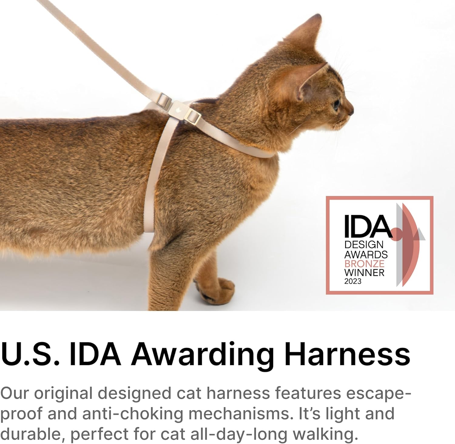 BuddyArmor Cat Harness & Leash Set - Escape Proof, Soft Adjustable, Lightweight - For Small to Large Cats (Blush Pink) 3 715jiQDcFCL. AC SL1500