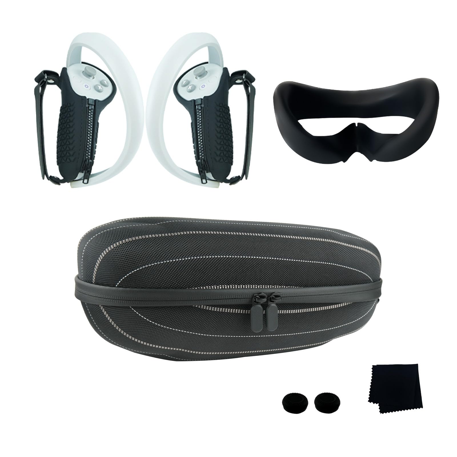 Genérico Estuche rígido Auriculares para Pico 4/Pico 4 Pro VR, VR Cara Cubierta Controlador Agarraderas Funda Orejeras VR Auricular Accesorios de Protección Set (Set 4#)