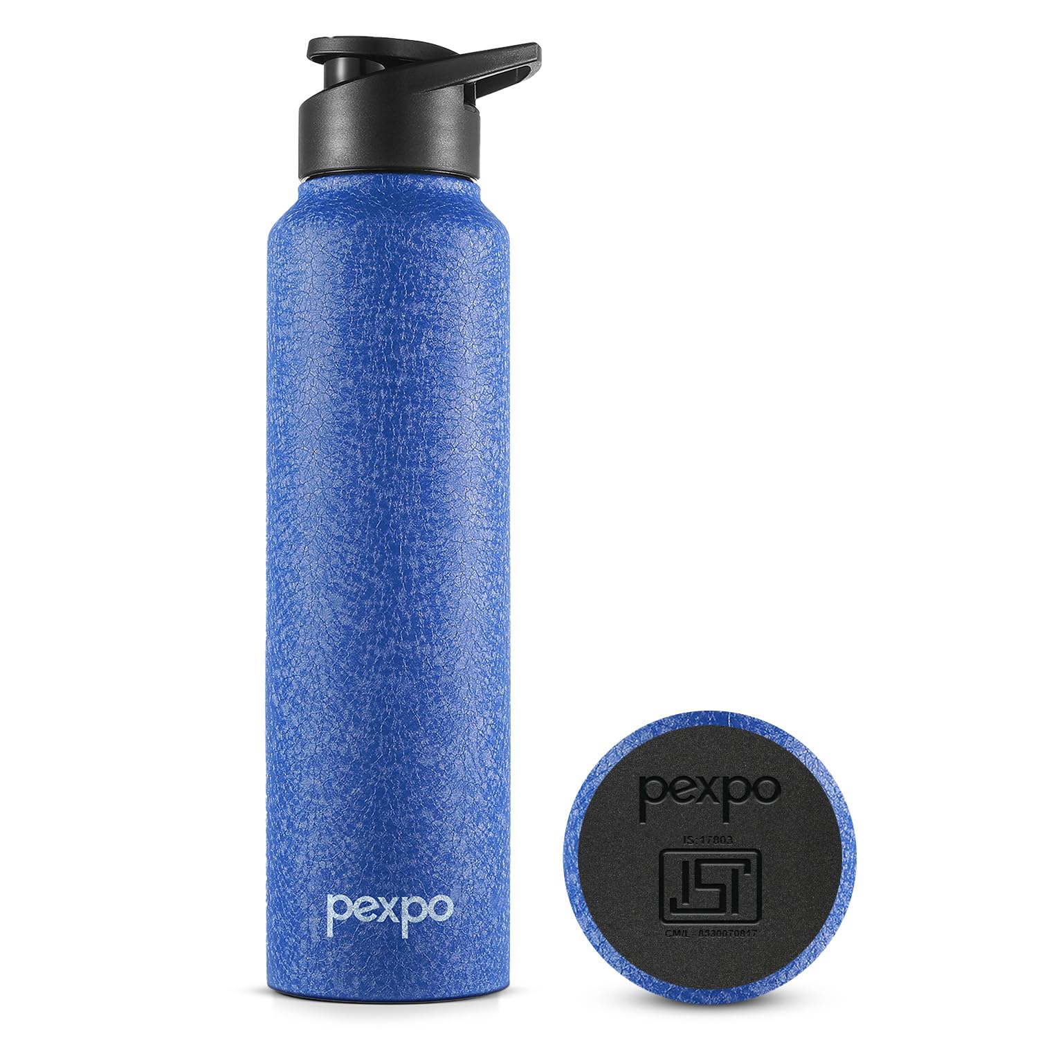 Go24 pexpo Stainless Steel Water Bottle Chromo Blue 950ml