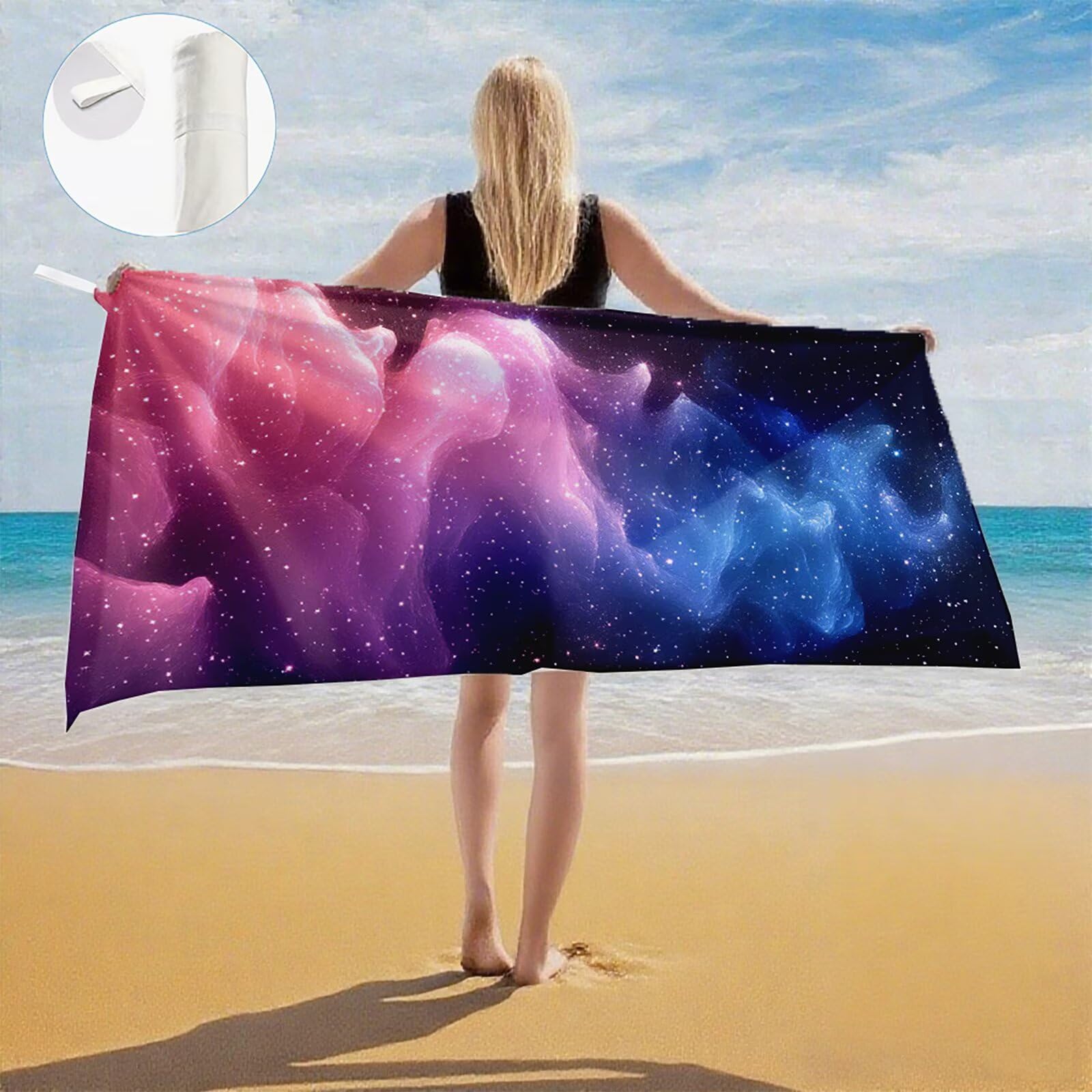 Serviette de Plage XXL 100x200 cm,Abstrait Serviette Plage Microfibre avec Séchage Rapide, Anti-Sable, Absorbante Fonction Design pour Vacances Piscine Pique-Nique Voyages Yoga, Cadeau Femme Q-900