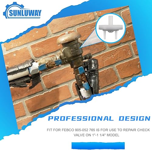 Miniatura 2 de 905-052 765 Kit de reparación de conjunto de válvula de retención, apto para Febco Modelo 1"-1-14" en interruptor de vacío a presión (blanco)