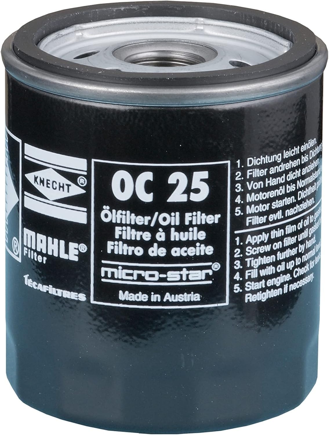 Oil Filter fits BMW 02 E10, E6 1.8 72 to 75 M10B18 Mahle 11421250534 11421256850