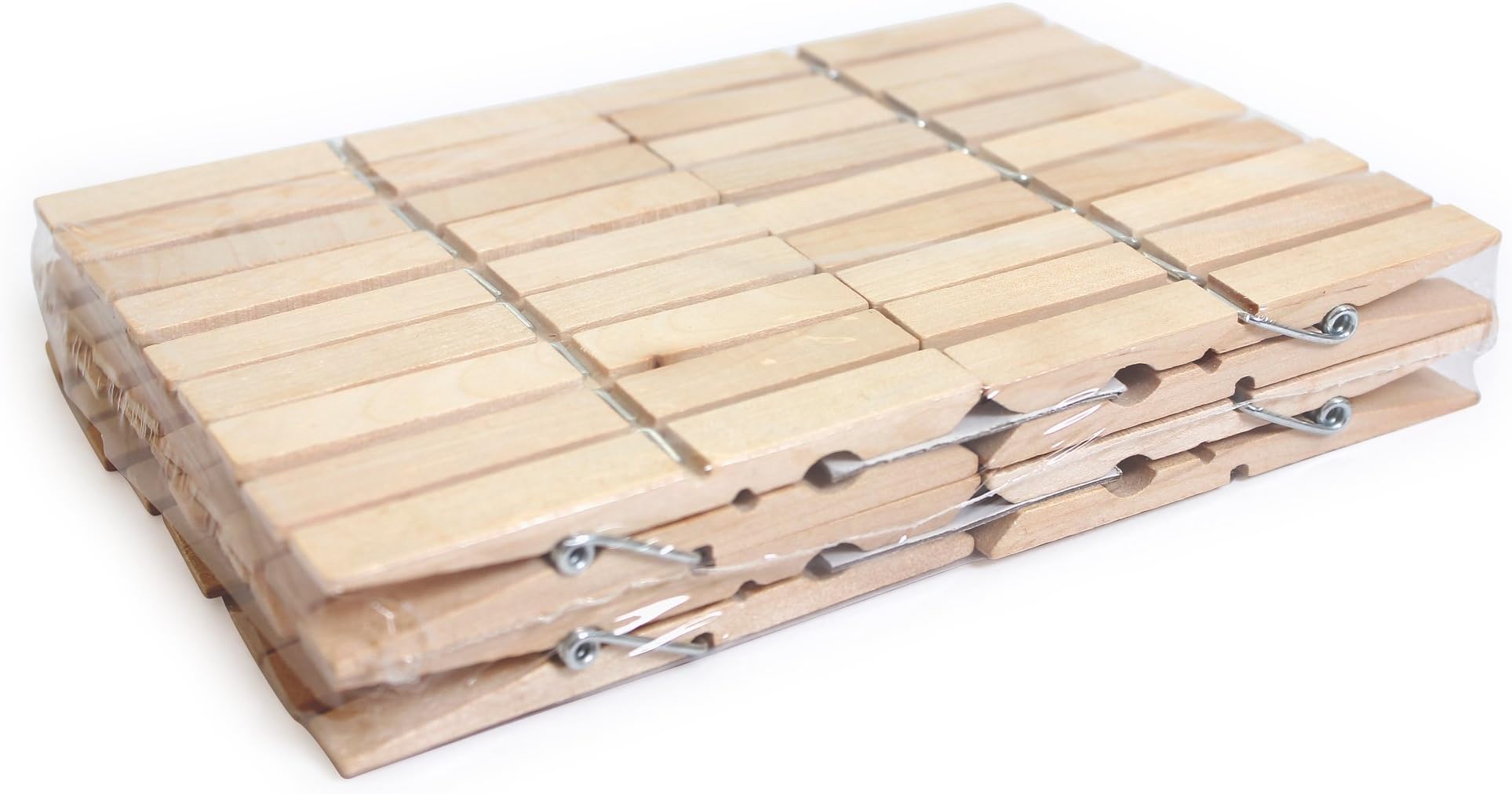 LaundrySpecialist WOODEN CLOTHES PEGS LARGE set of 36 - Premium quality clothes pegs made of Birch Wood - Measurements of clothes peg approx. 100 x 12 x 14 mm