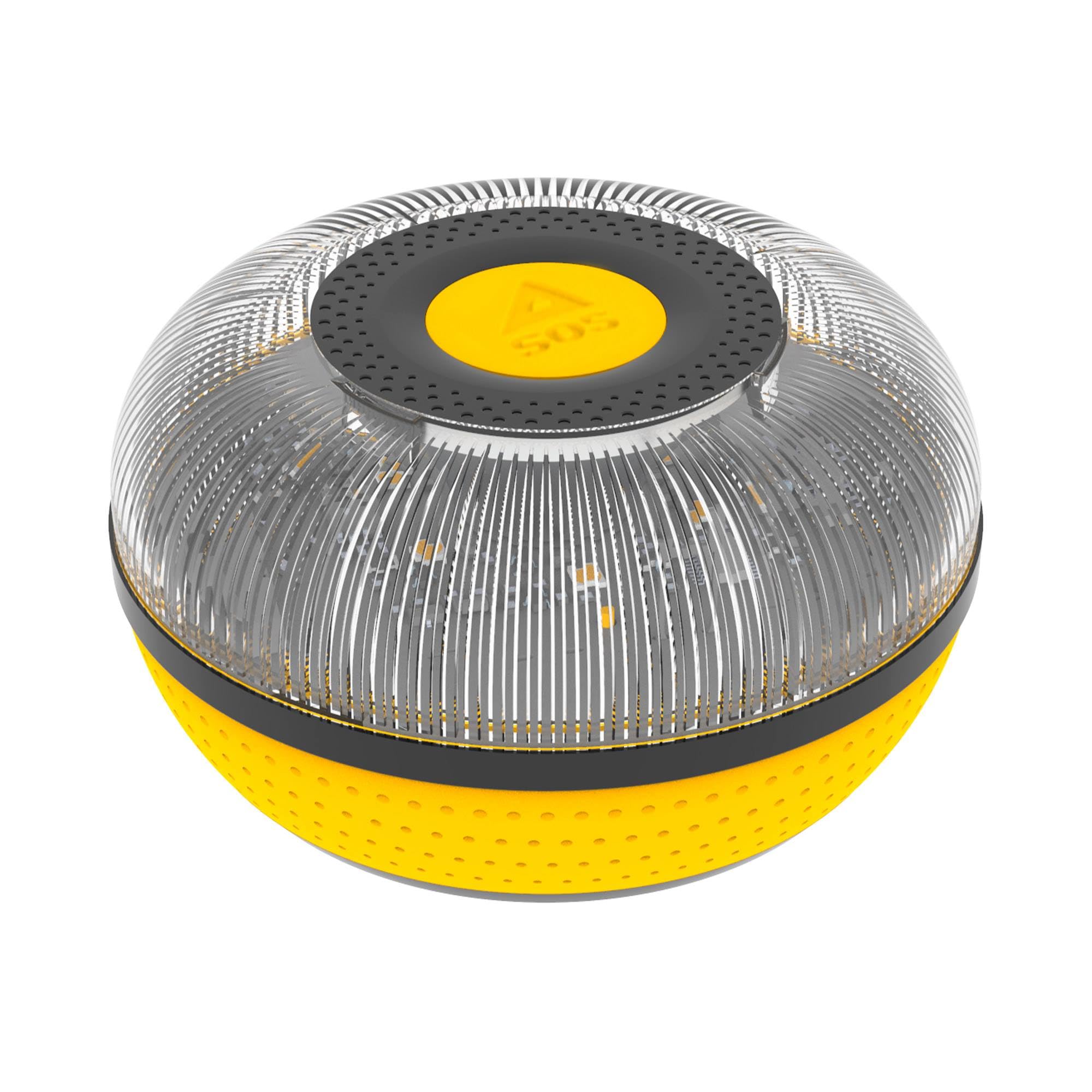 RACC Luz Emergencia Coche V16 Incluye Asistencia en Carretera, Homologada DGT con Geolocalización, Luz avería Coche [Visibilidad 1 Km] Baliza V16 con GPS y Base Imantada, SIM, baliza IoT