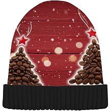 ALAZA Beanie Hat for Men Women Winter Snowy Panda Knit Cuffed Beanies Warm Winter Hats Skull Cap