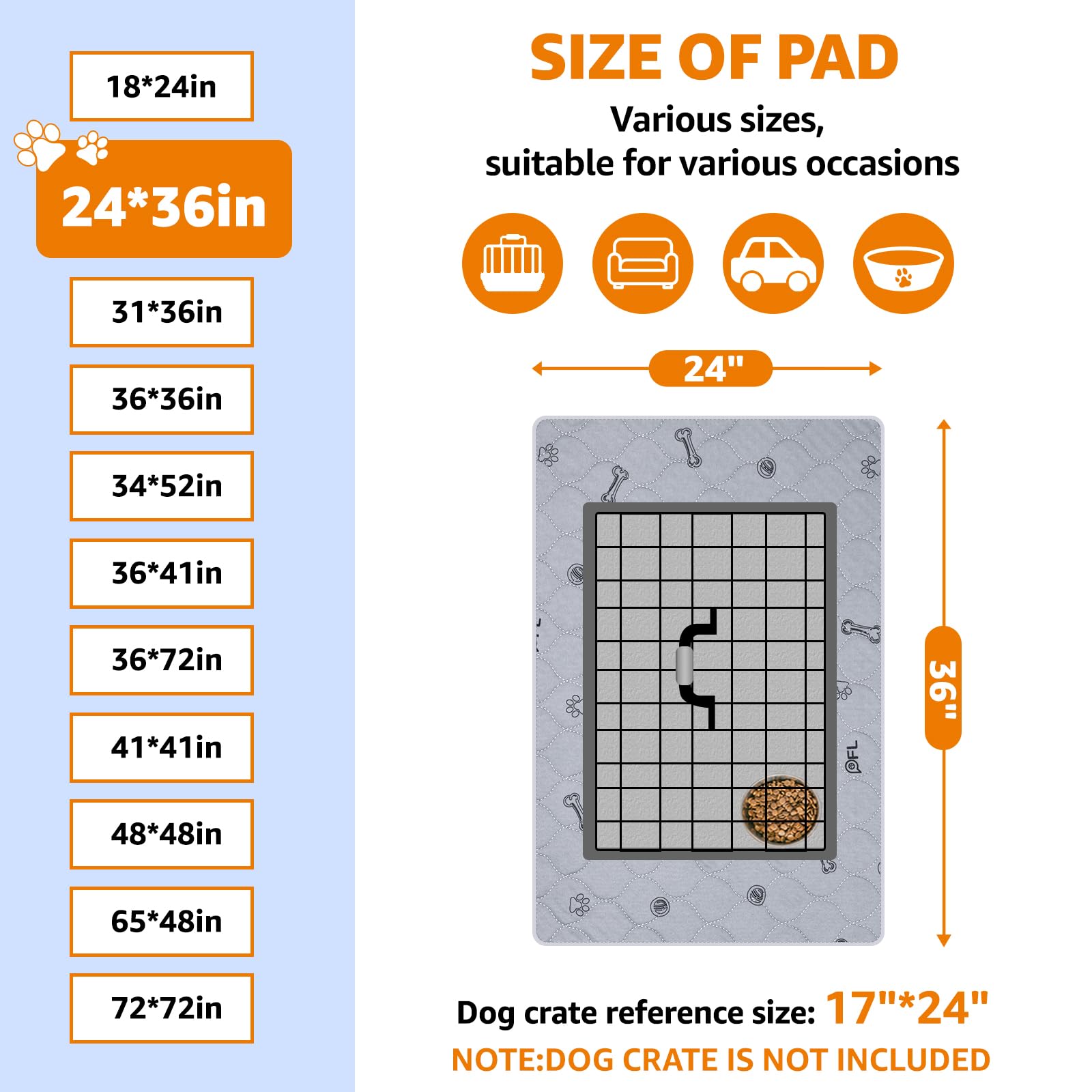 Almohadillas lavables para orina para perros, paquete de 4 almohadillas lavables con parte inferior antideslizante, almohadillas absorbentes y reutilizables para proteger el suelo, funda de sofá