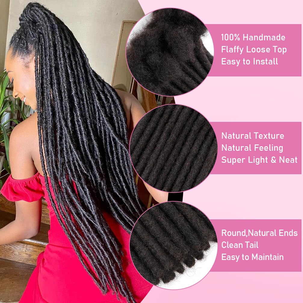 12 Inch Human Hair Dreadlock Extensions, 30 Strands, Permanent Interlocking Locs Amazon.com : Orientfashion 12inch Textured loc Extensions  main image 4