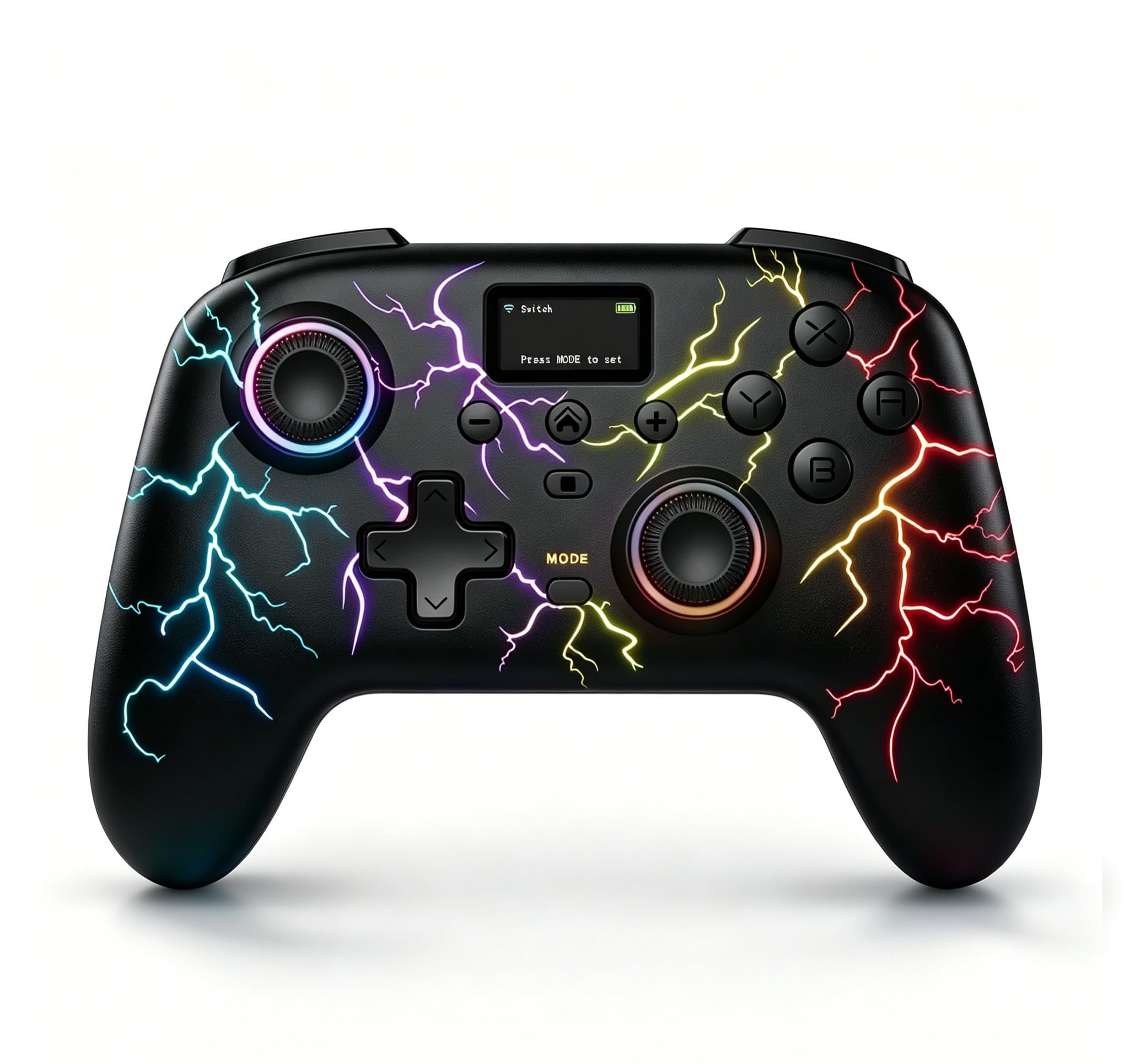 Exilapsire Manette de jeu sans fil avec écran tactile | Fonctionne pour PC/Switch/Switch 2/iOS/Android, joystick et déclencheur à effet Hall, éclairage RVB, boutons personnalisables, 1354