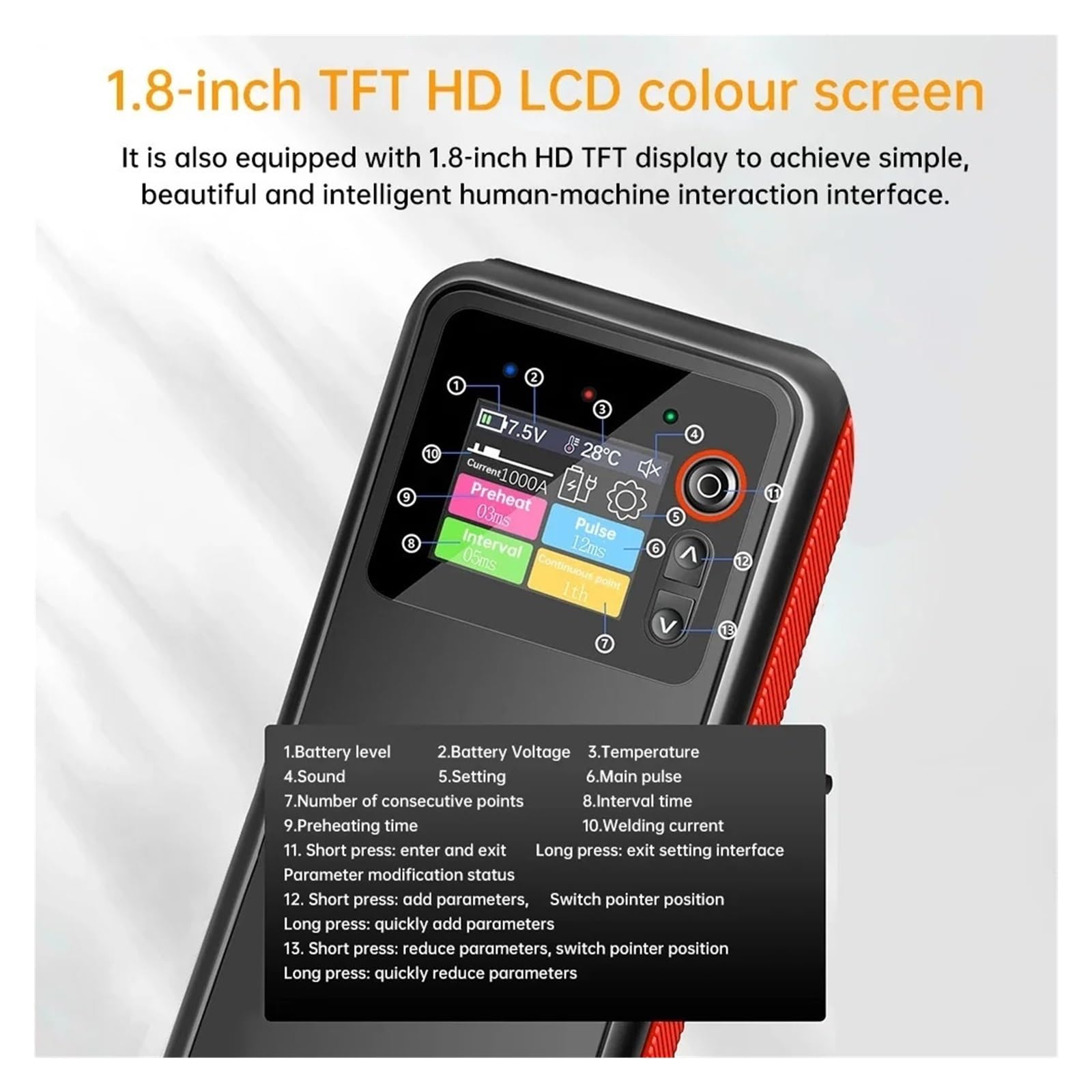 Poste de Soudure, Soudeuse par points numérique à double impulsion, outil portable 5000 mAh for batterie 18650 DIY