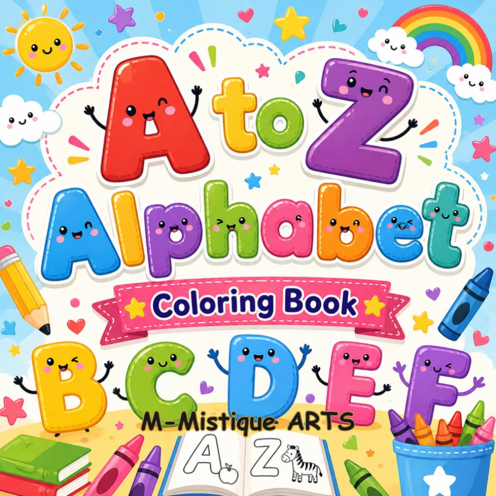 A to Z Alphabet Colouring Book
