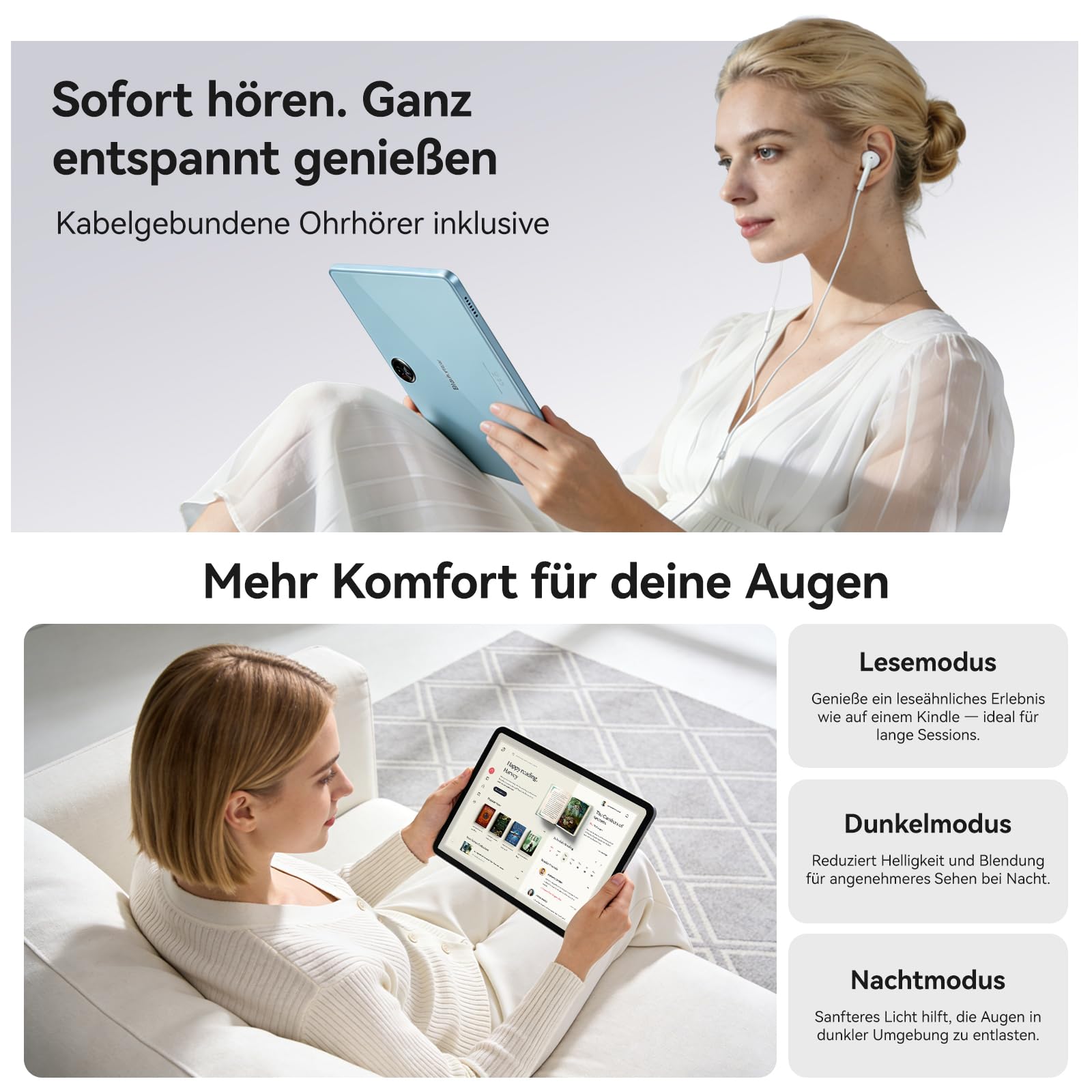 ZENO5 11 Zoll Android 16 Tablet mit Tastatur, 4G LTE Dual SIM, 32GB RAM + 128GB ROM, 90 Hz Display, 8300 mAh, GPS, Gemini AI, Widevine L1, Face ID, inkl. Stift und Maus, Tablet für Arbeit und Lernen