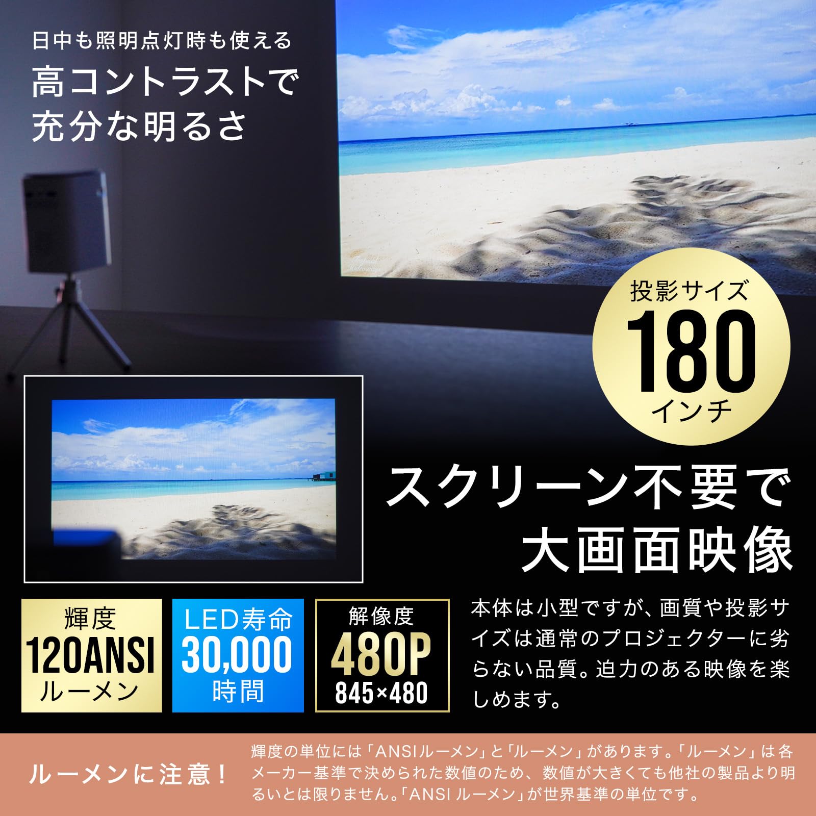 Amazon.co.jp: NEOCRASY プロジェクター 小型 Luxmia 【2025年