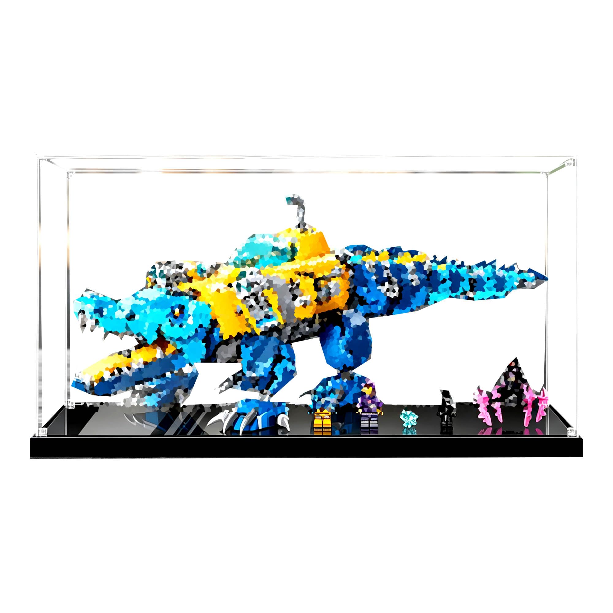 Dustproof Clear Showcase, Fits for Le-go 71512 Submarine Sets (Black 2mm)