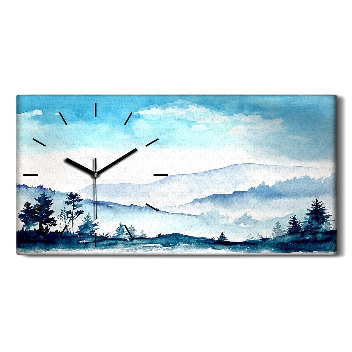 Horloge sur Toile Image Art Moderne Décoration Chambre 60x30