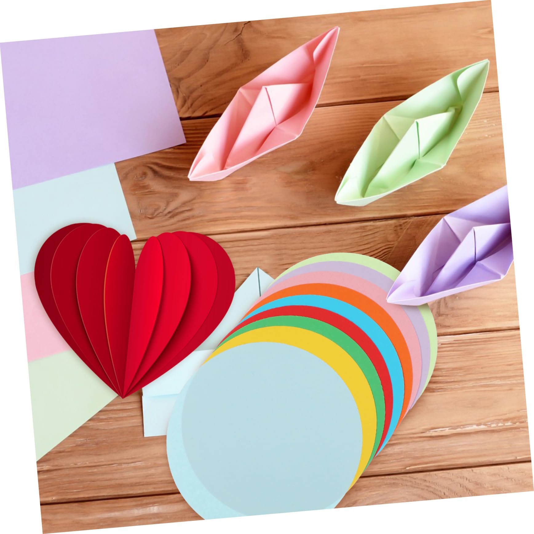 Housoutil Origami Papier Stabiles Bastelpapier Blatt in Pastellfarben 500 Rundes zum Einfachen Lernen für Kinder und Anfänger und Kreative Geschenkgestaltung