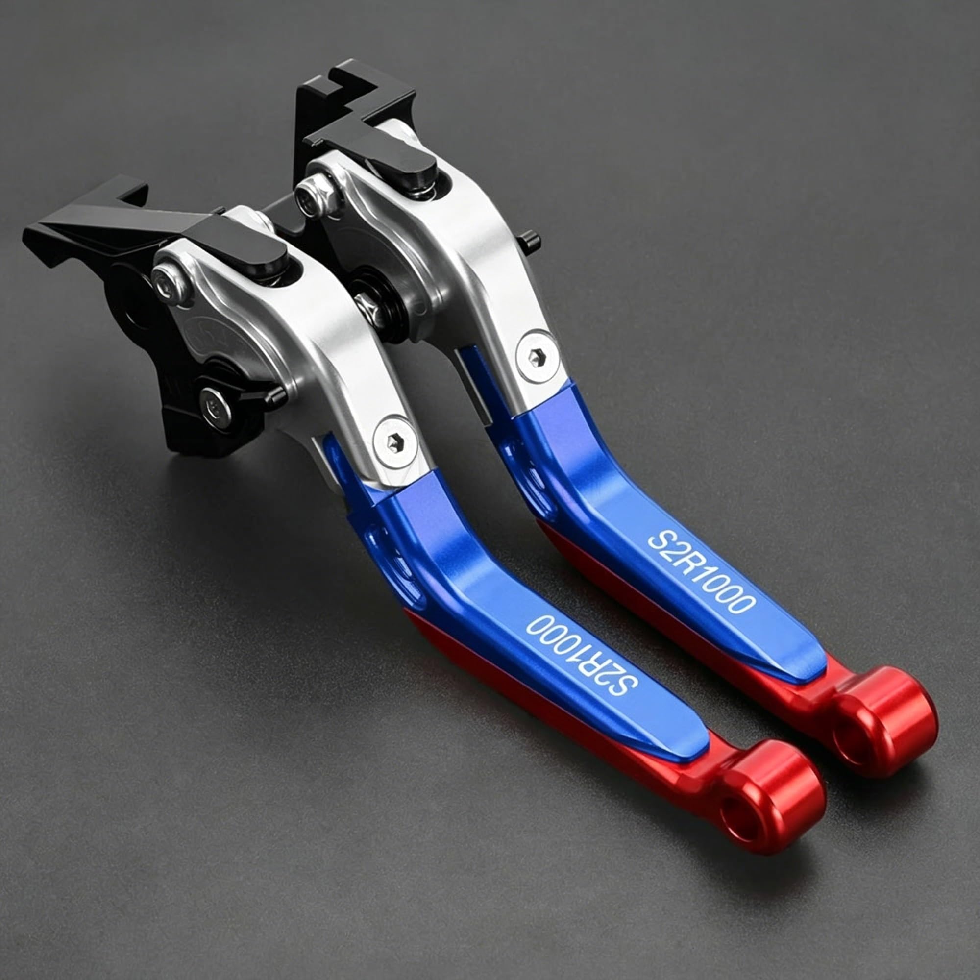 YHGGDN Handlebar Lever Motorcycle Brake Clutch Lever Set Handlebar Grips for Ducati S2R1000 S2R 1000 for Monster 2006 2007 2008 with Handle Bar End Motorbike Clutch Brake Handle Grips