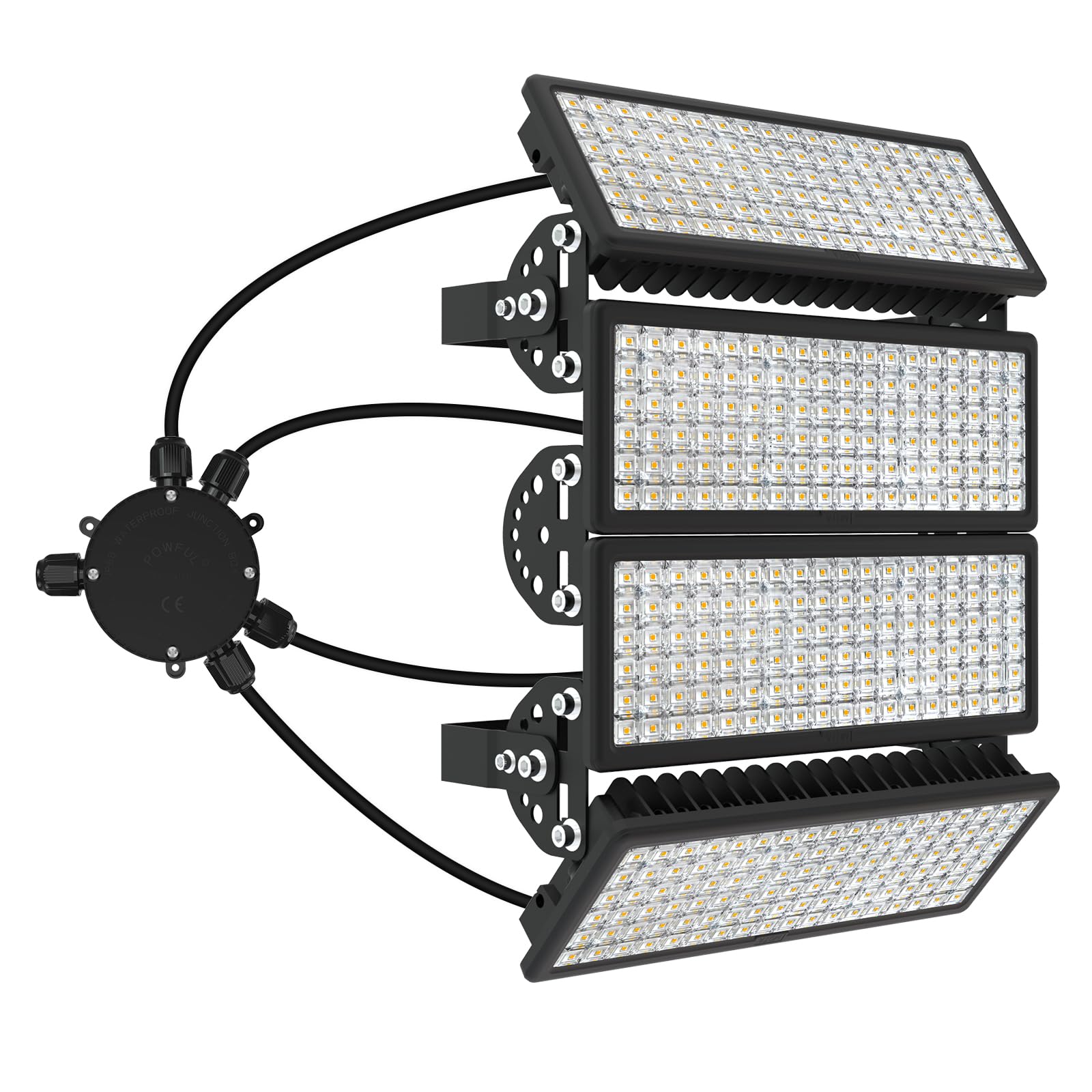 HOPEDAMAI LED Outdoor Spotlight 400 W, 56000 LM LED Spotlight, 3000 K Warm White Floodlight, IP67 Waterproof Floodlight Outdoor for Warehouses, Parkings, Construction Sites (10 KV Surge Protection)