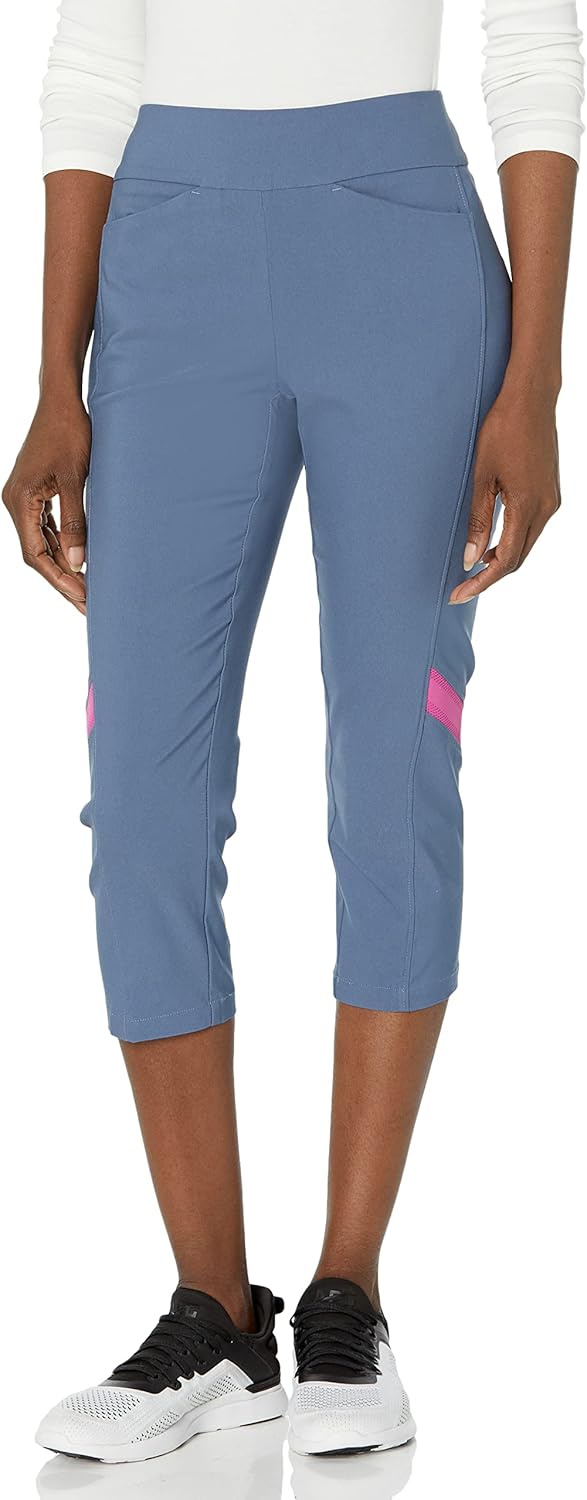 PGA TOUR Women's Pull-on Colorblock Capri Pant