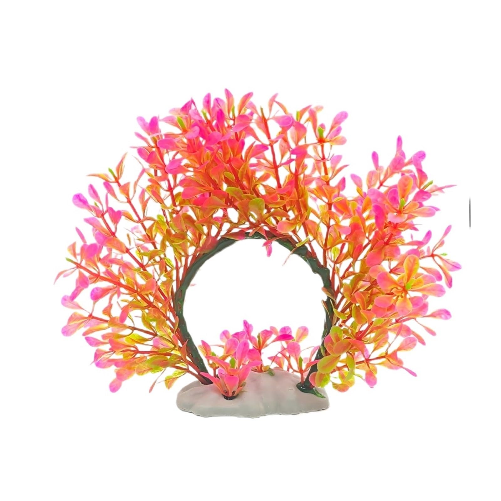UULIMAXONT Simulated aquarium plants, 17cm Simulated Aquatic Fish Tank Wreath Decor Multicolor