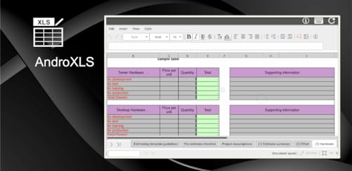 AndroXLS editor for XLS sheets