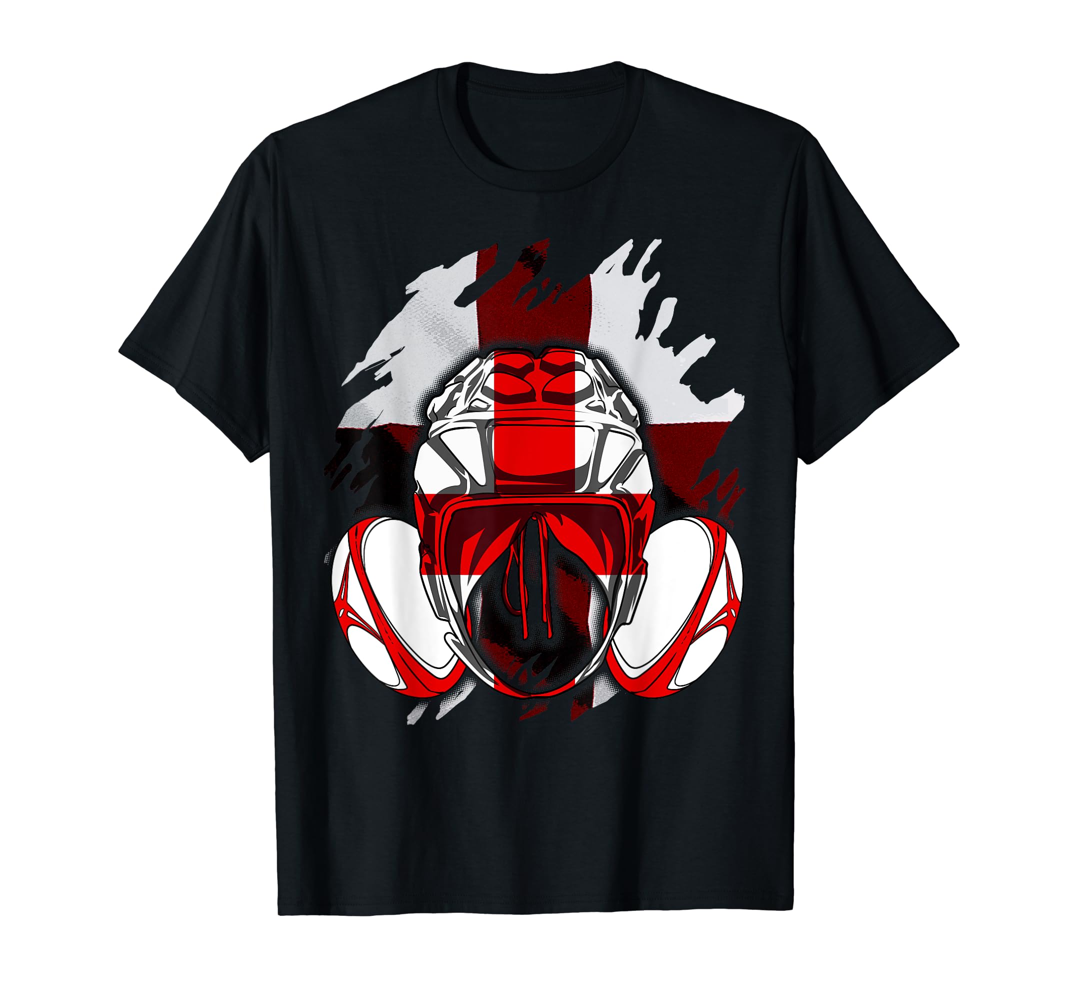England Rugby English Flag Rugby England T-Shirt, Black