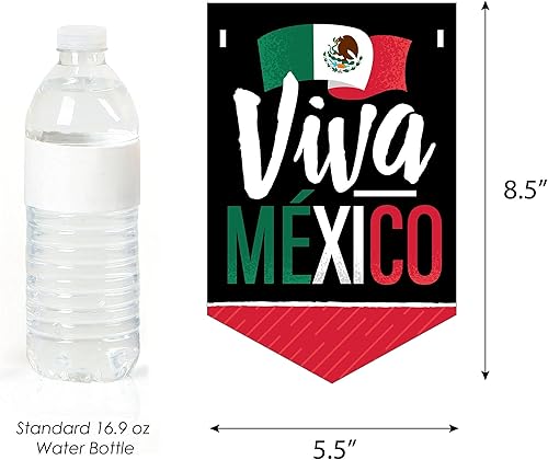 Miniatura 3 de Big Dot of Happiness Viva Mexico - Banderines para fiesta del Día de la Independencia mexicana - Decoraciones para fiestas - Viva México