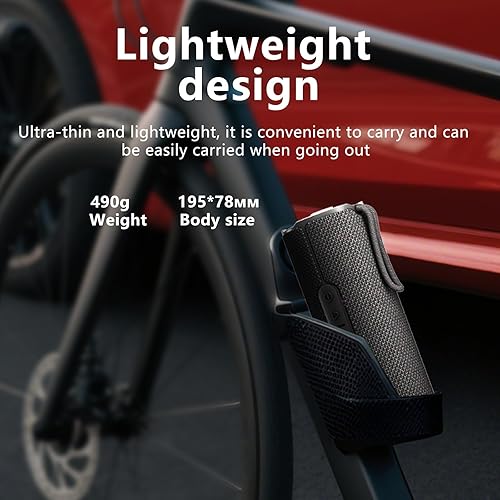 Miniatura 5 de COOPERS Altavoz Bluetooth portátil, altavoz Bluetooth inalámbrico, altavoces impermeables IPX5 con luces RGB, graves profundos de sonido estéreo