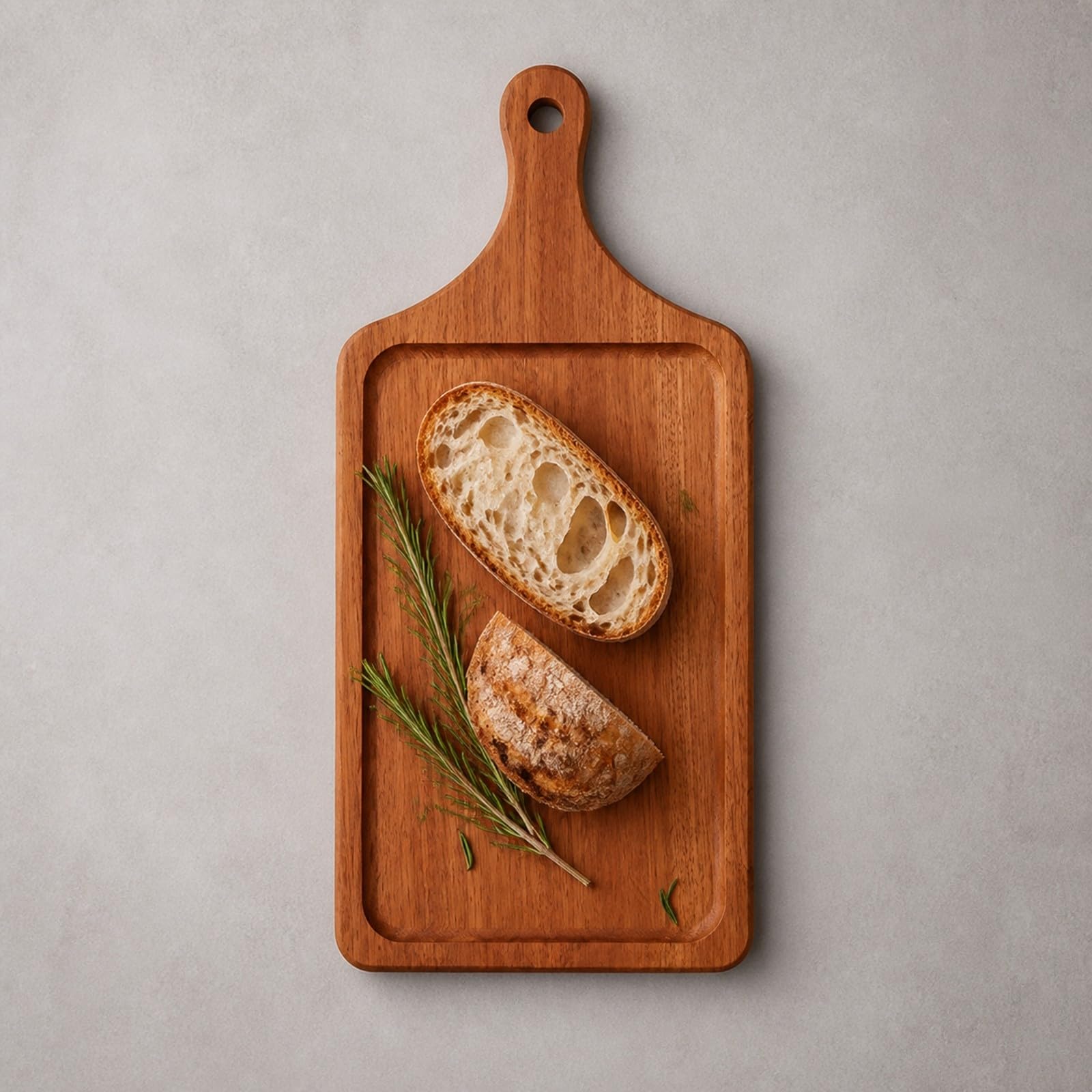 Tabla Charcutería con Asa | perficie Central Empotrada, Tabla Cortar con Asa, Práctica, para Cocina, Comedor