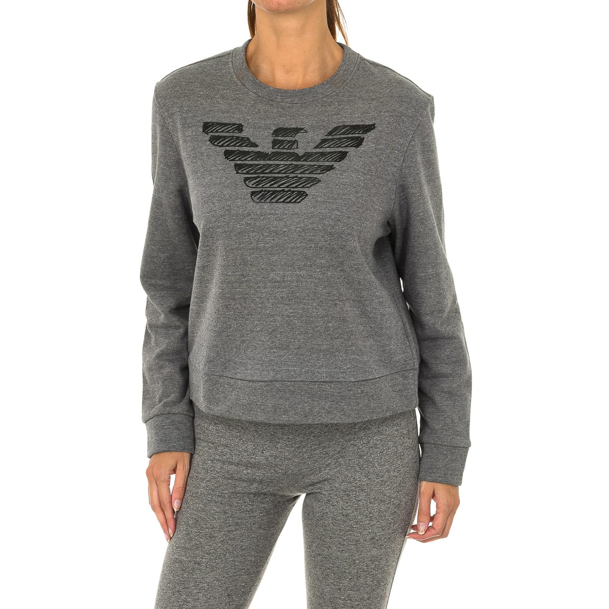 Armani Jeans Sweter damski z długim rękawem i okrągłym dekoltem 7V5M75-5J42Z