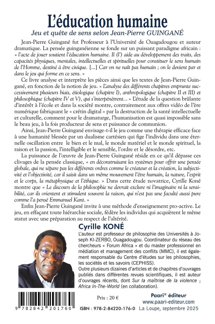 L’éducation humaine. Jeu et quête de sens selon Jean-Pierre GUINGANÉ