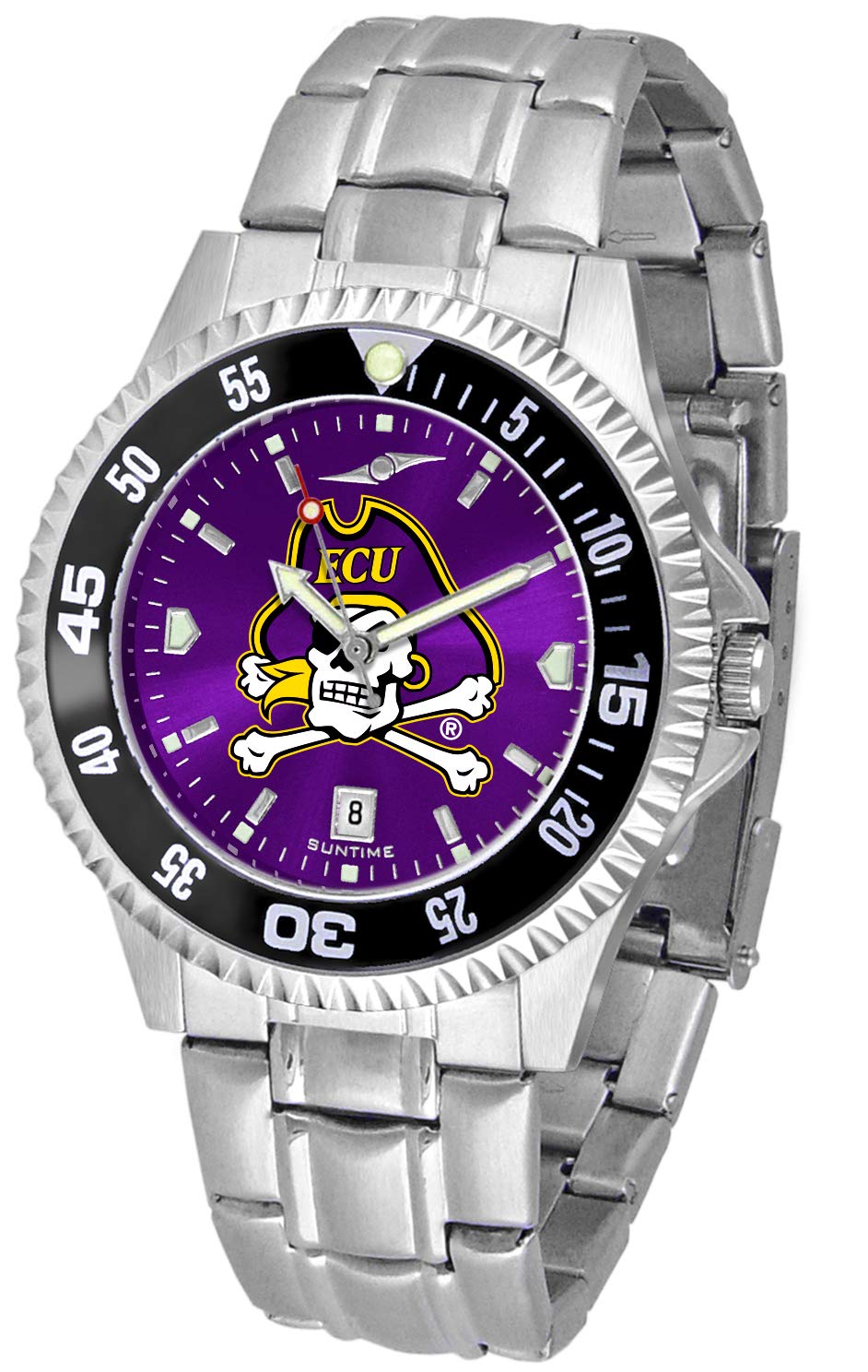 SunTime Men's Competitor 40mm Quartz Watch, 20mm Stainless Steel Strap, Team Color Dial and Bezel