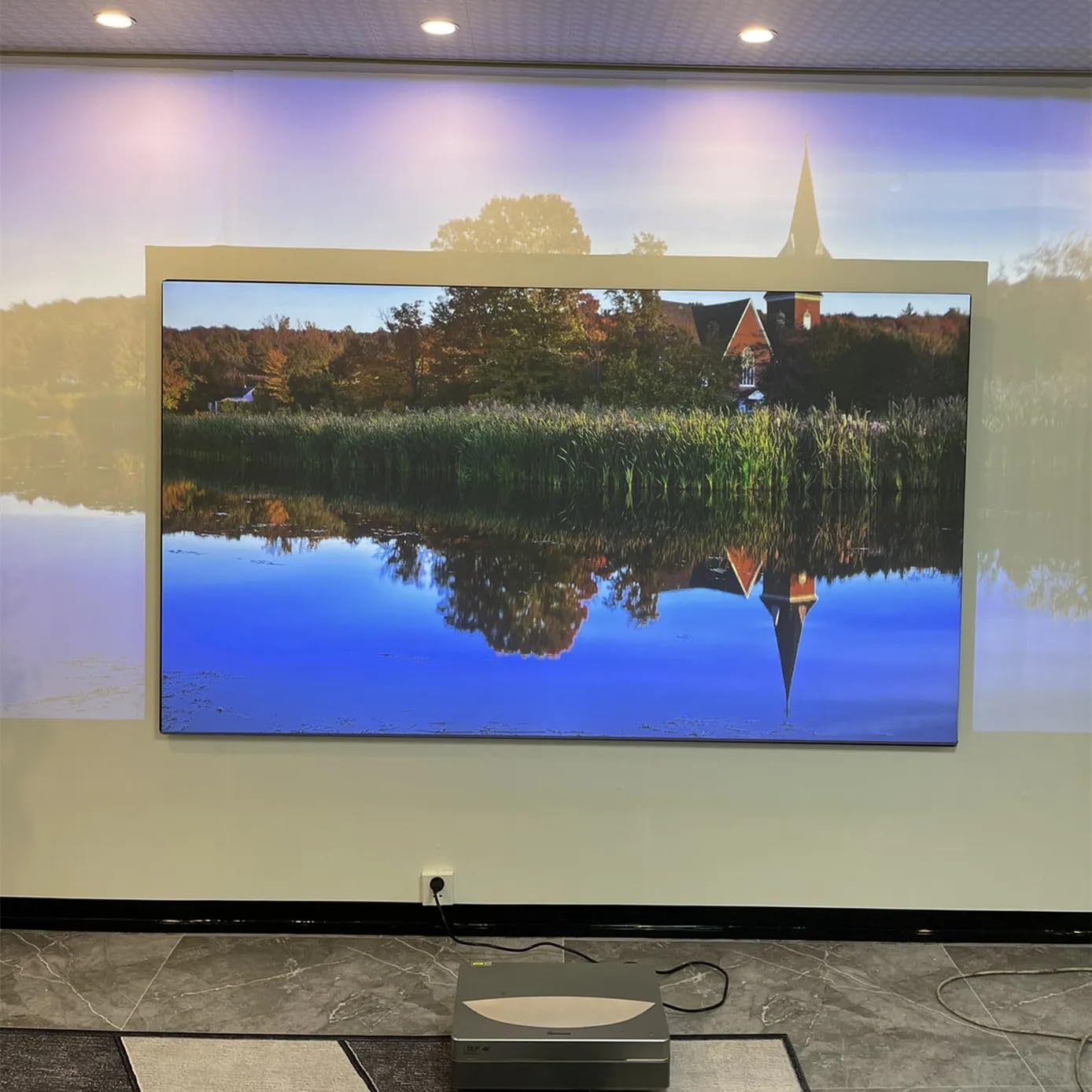 Przenośny Ekran Projektora 120-calowy ekran optyczny 8K z stałą ramką do projektora o ultrakrótkim rzucie 4K 3D Ukryj 85% światła otoczenia Ekrany projekcyjne(100 inch)