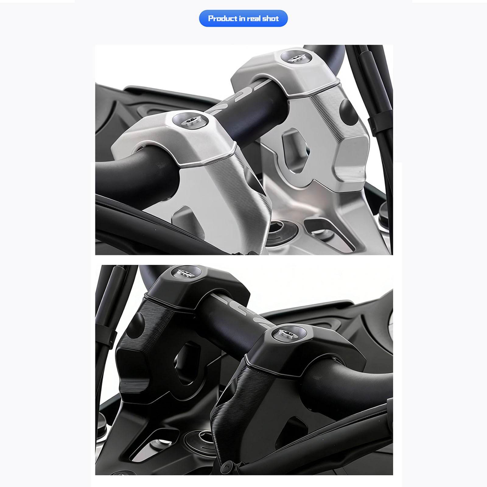 Adventure Road Kierownica Podnośnik Montaż, Bloki Ze Stopu Aluminium, 38 mm Wzrost, 2,7 cm Przesunięcie Kierownicy Zestaw Pionów Motocyklowych