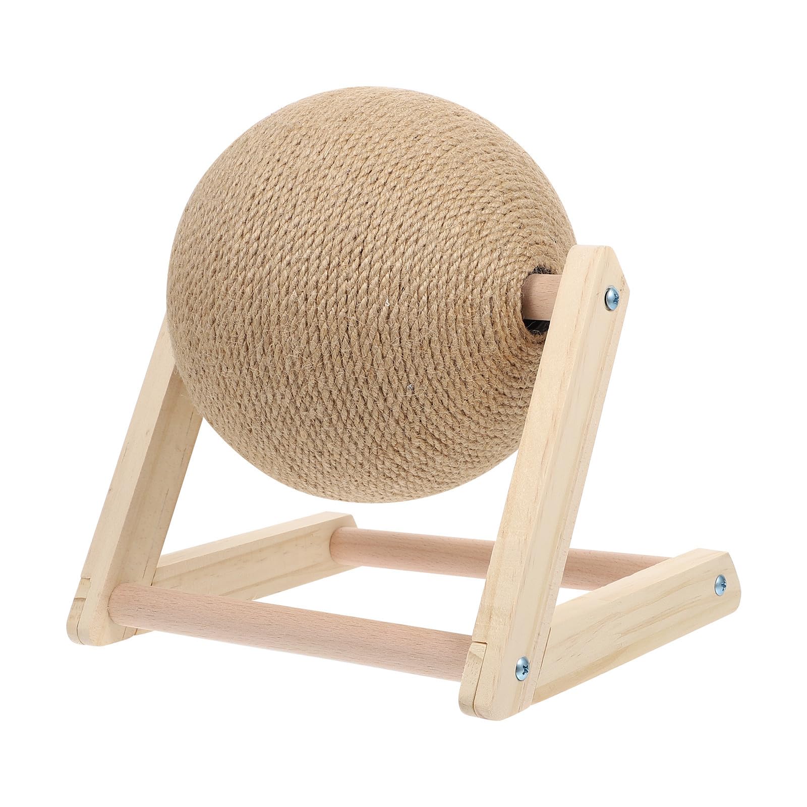 Accesorio rascador para gatos de interior con pelota de sisal mediana LALAFINA caqui