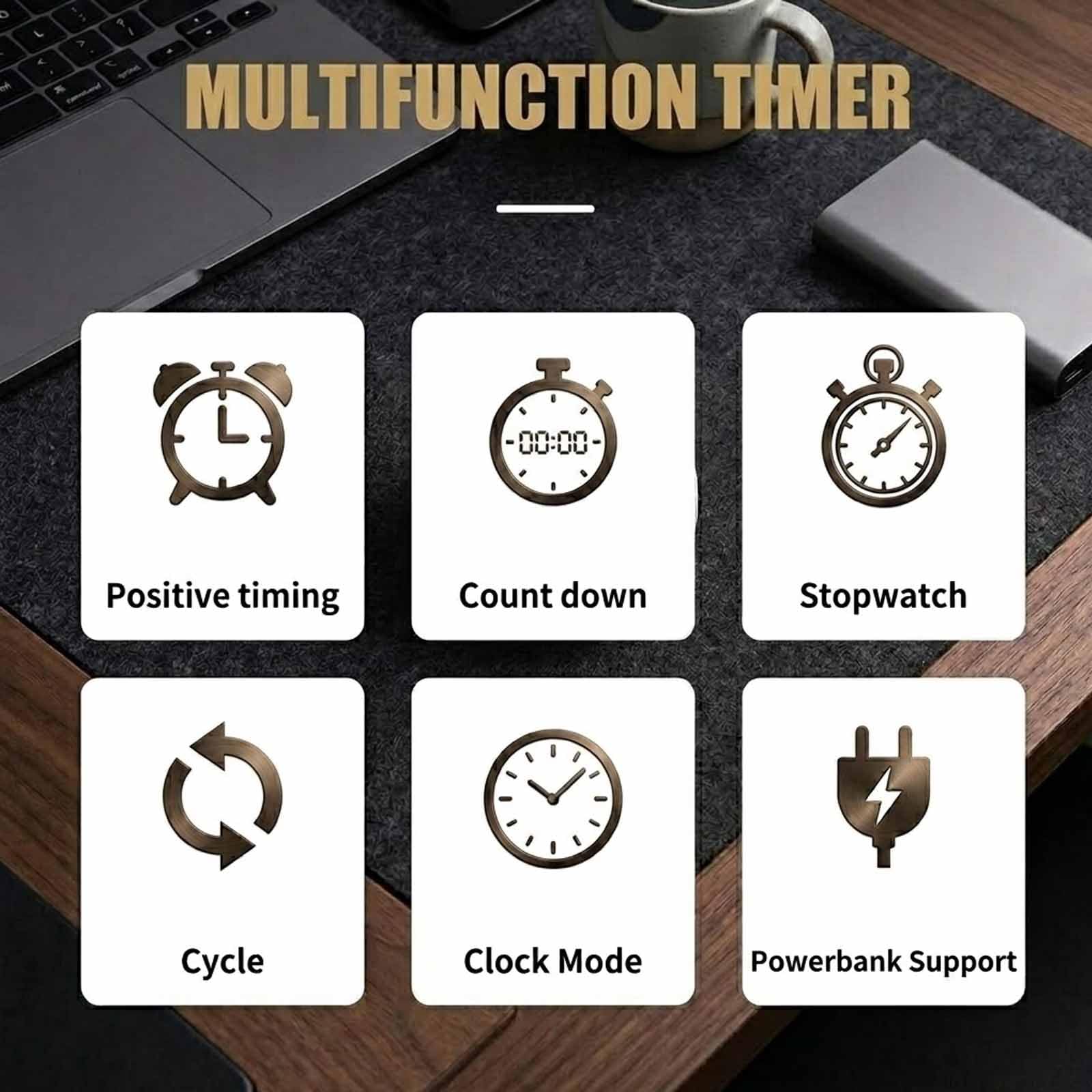 Reloj de pared digital, temporizador de doble cara, control remoto, alcance de 10 m, almacena 20 juegos, 5 modos, dispositivo de cronómetro de cuenta regresiva