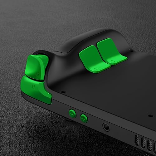 Miniatura 6 de eXtremeRate Juego completo de botones de repuesto verde cromado para Steam Deck, parachoques ABXY D-pad Trackpad personalizados botones de disparo y