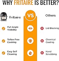 Vista 6 de Freidora de Aire No Tóxica™ - Freidora de Aire de Vidrio de 5 Cuartos de Galón con Visibilidad de 360, Autolimpiante, Freidora de Aire Vortex a