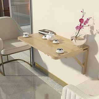 Outdoor Wall Mounted Table with Drop Leaf Folding Dining Desk Space Saving Hanging Table for Home/Bar/Office/Garden/Garage (Size : L70xW40cm/L28xW16in)