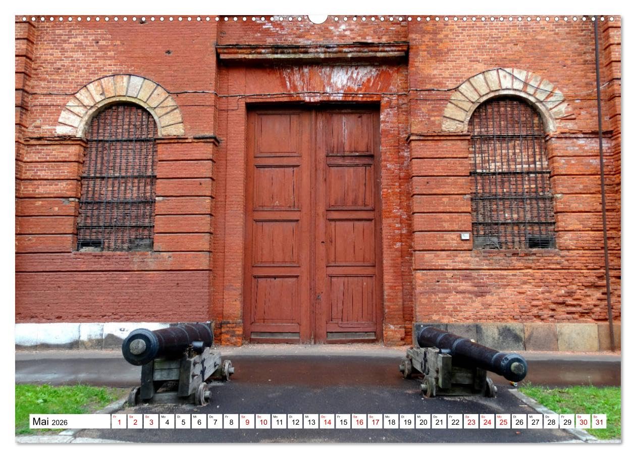 Festungsstadt Kronstadt - Schlüssel zu Sankt Petersburg (hochwertiger Premium Wandkalender 2026 DIN A2 quer), Kunstdruck in Hochglanz: Kronstadt und seine imposante Marine-Kathedrale