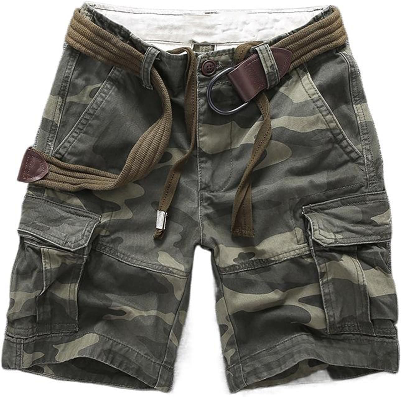 Men's Camouflage Work Shorts - Summer Cotton Loose Casual Youth