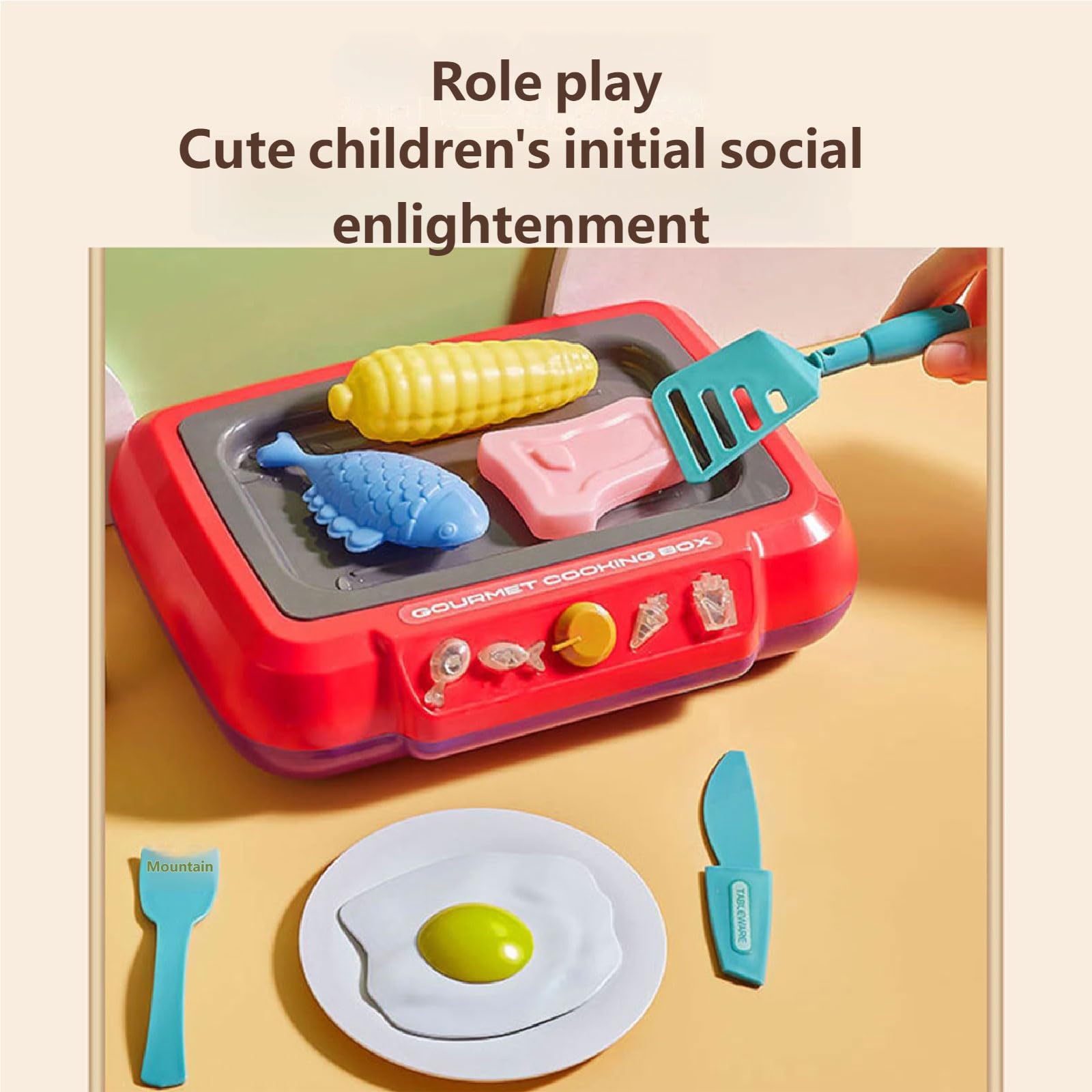 Giocattolo da cucina multifunzionale per giocare per bambini, tra cui funzioni di gioco di ruolo e modello ABS per un uso sicuro e duraturo, giocattolo educativo interattivo