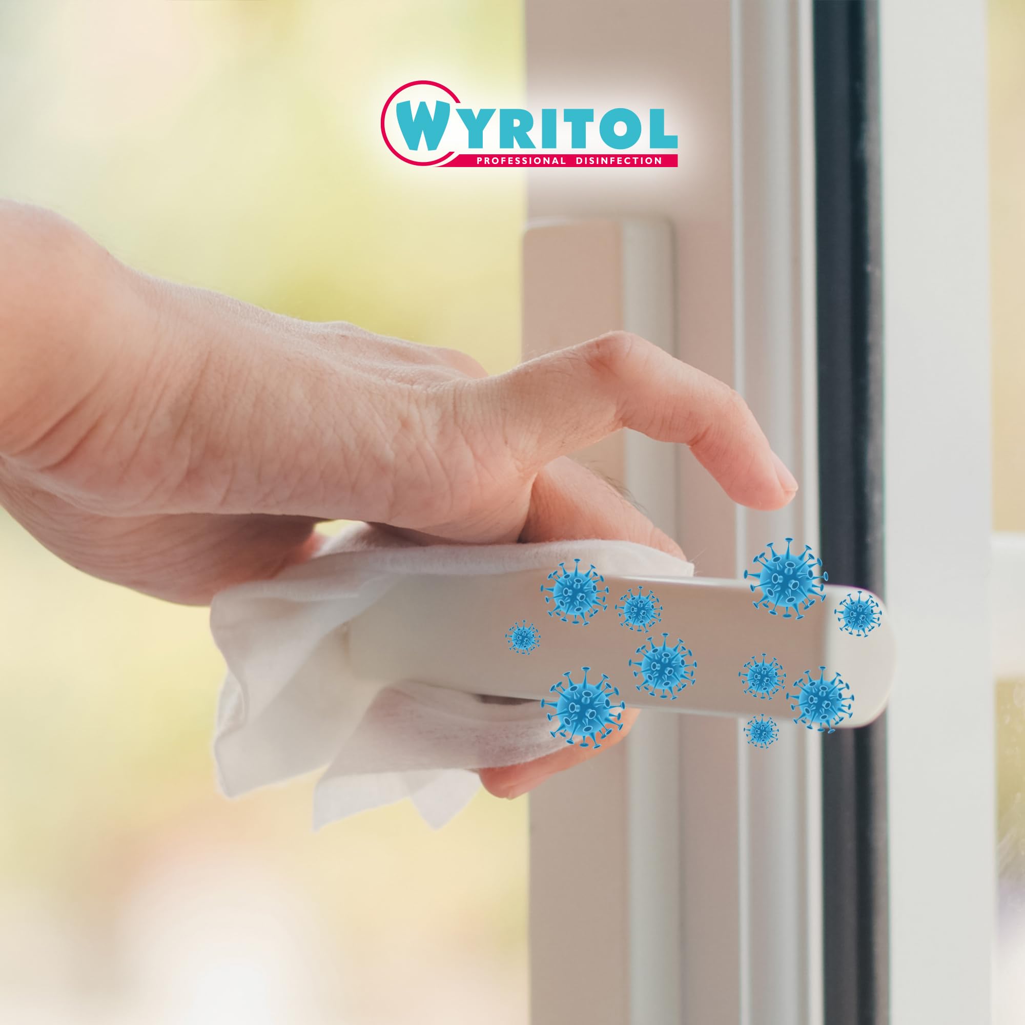 WYRITOL - Lingette désinfectante surfaces - nettoie et désinfecte - Sans rinçage - Usage unique - Multi usages - 120 pièces- Fabrication Française